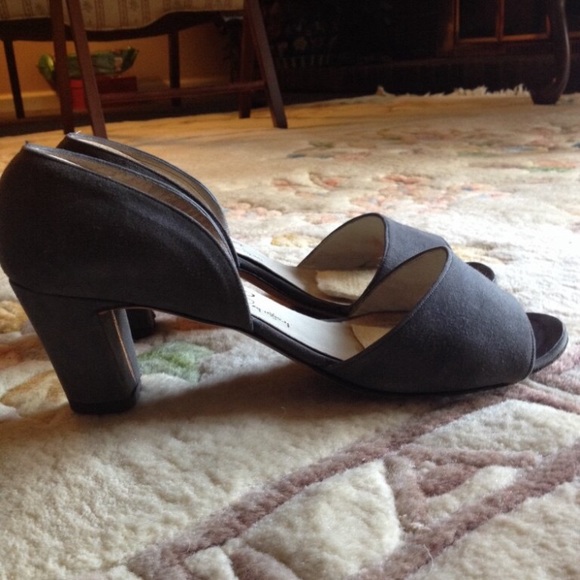 Dark Grey Suede Pumps - Picture 5 of 5